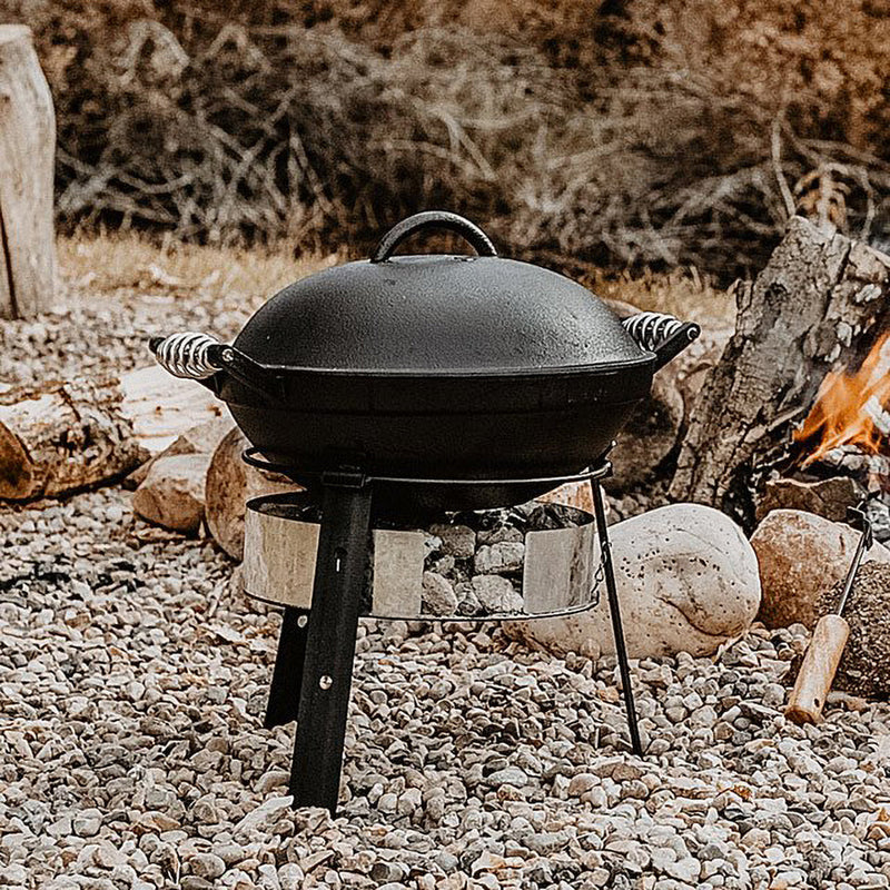 Parrilla de hierro fundido todo en uno