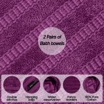 Juego de Toallas de Baño 2 piezas-100% algodón peinado,Toallas de 550 gsm