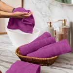 Juego de Toallas de Cara o Bidet 6 Piezas - 100% algodón peinado,Toallas de 550 gsm