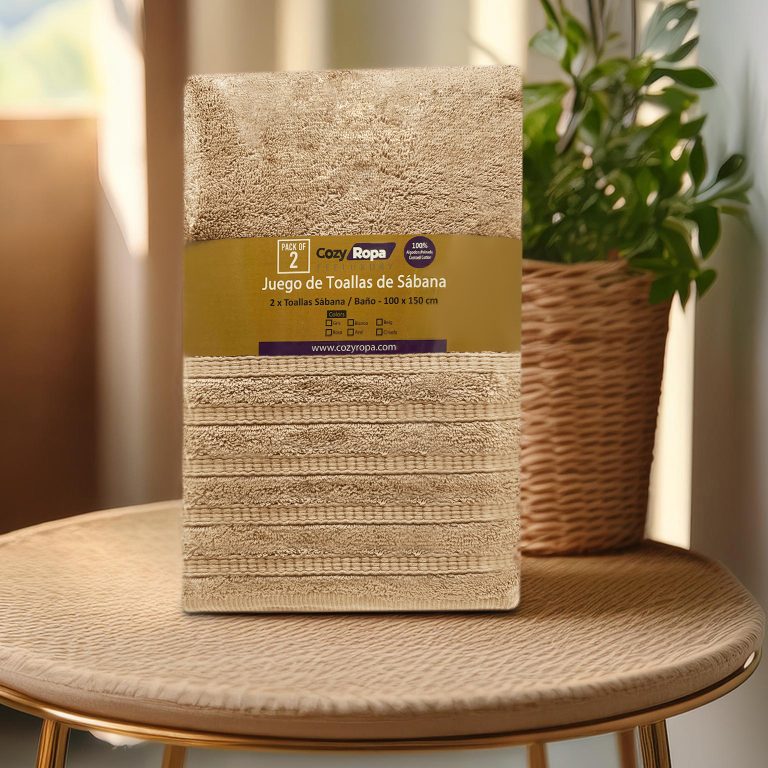 Juego de Toallas de Sábana 2 piezas-100% algodón peinado,Toallas de 550 gsm