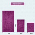Juego de toallas de 8 piezas: 2 toallas de baño, 2 toallas de mano y 4 toallas de cara - 100 % algodón peinado, 550 g/m²